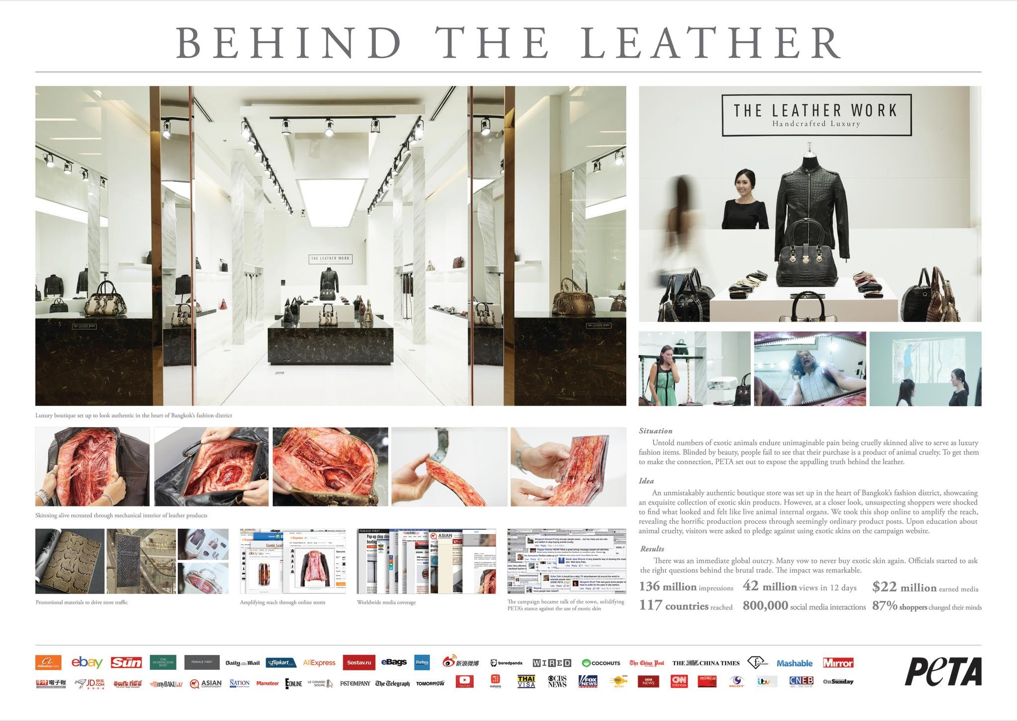 Behind the leather