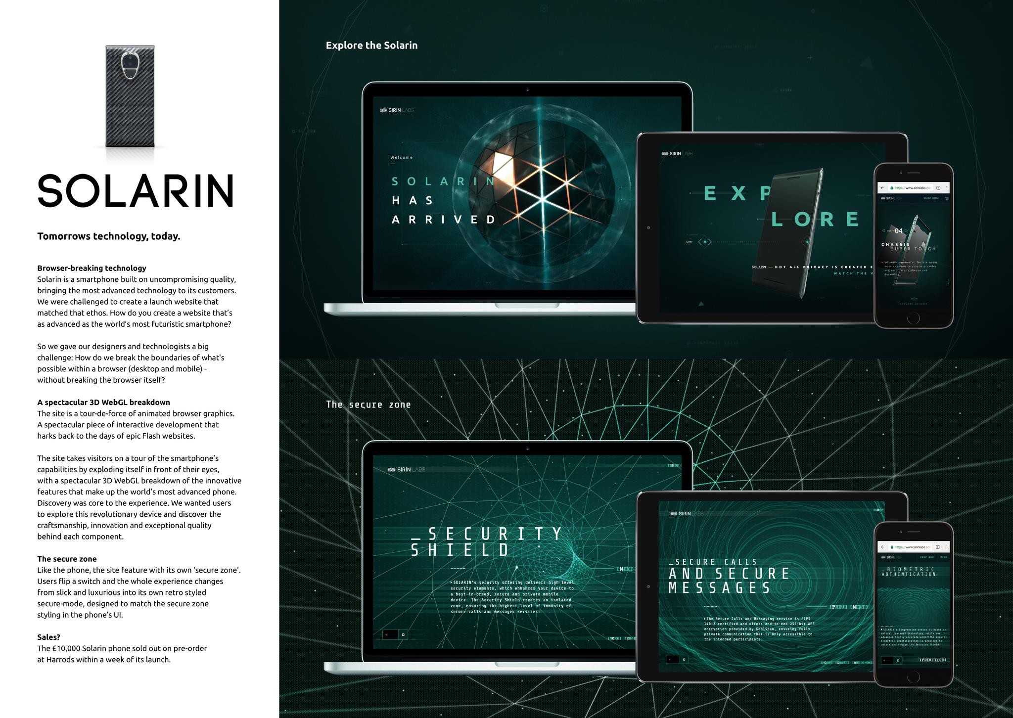 Sirin Labs: Solarin Product Site