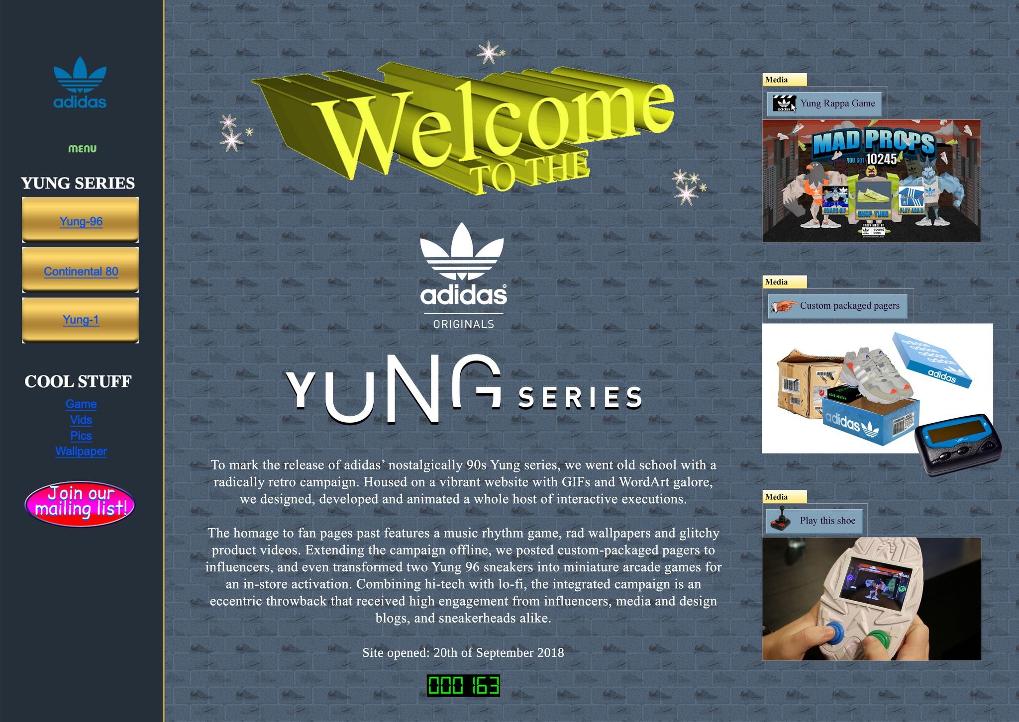 Adidas yung website on sale