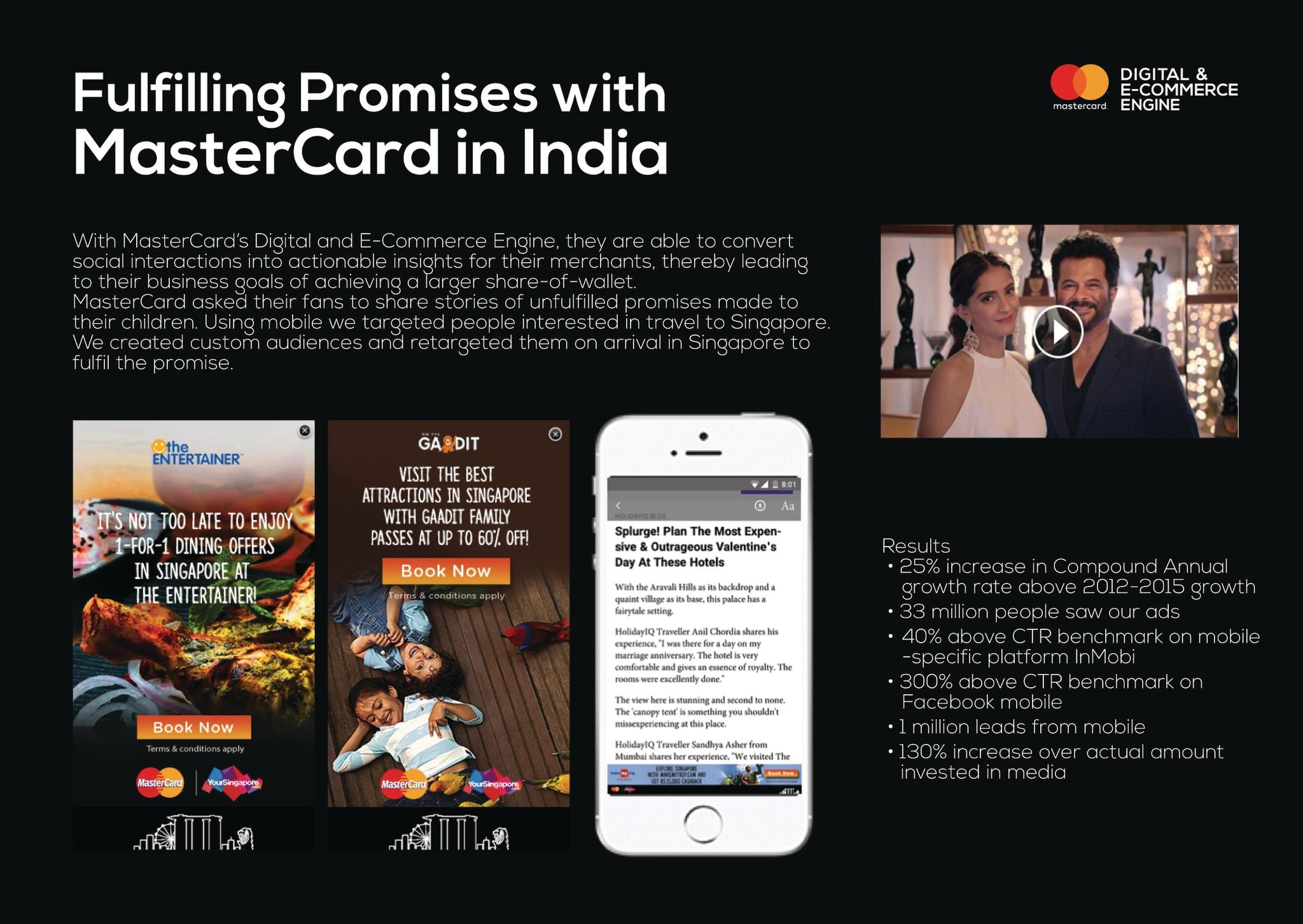 Using MasterCard’s Digital and Social Engine to drive mobile cross border spend