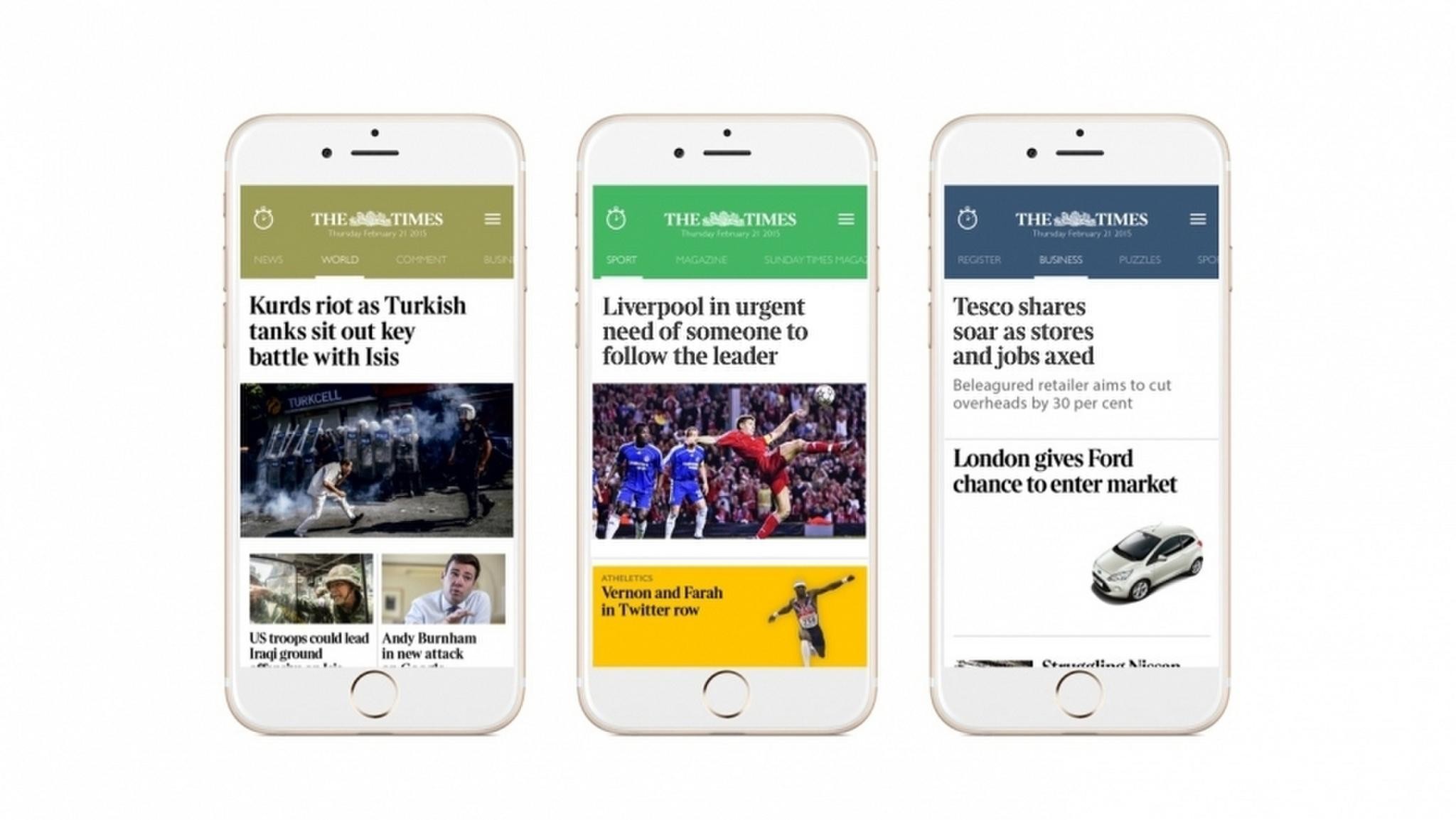 The Times & Sunday Times app for iOS