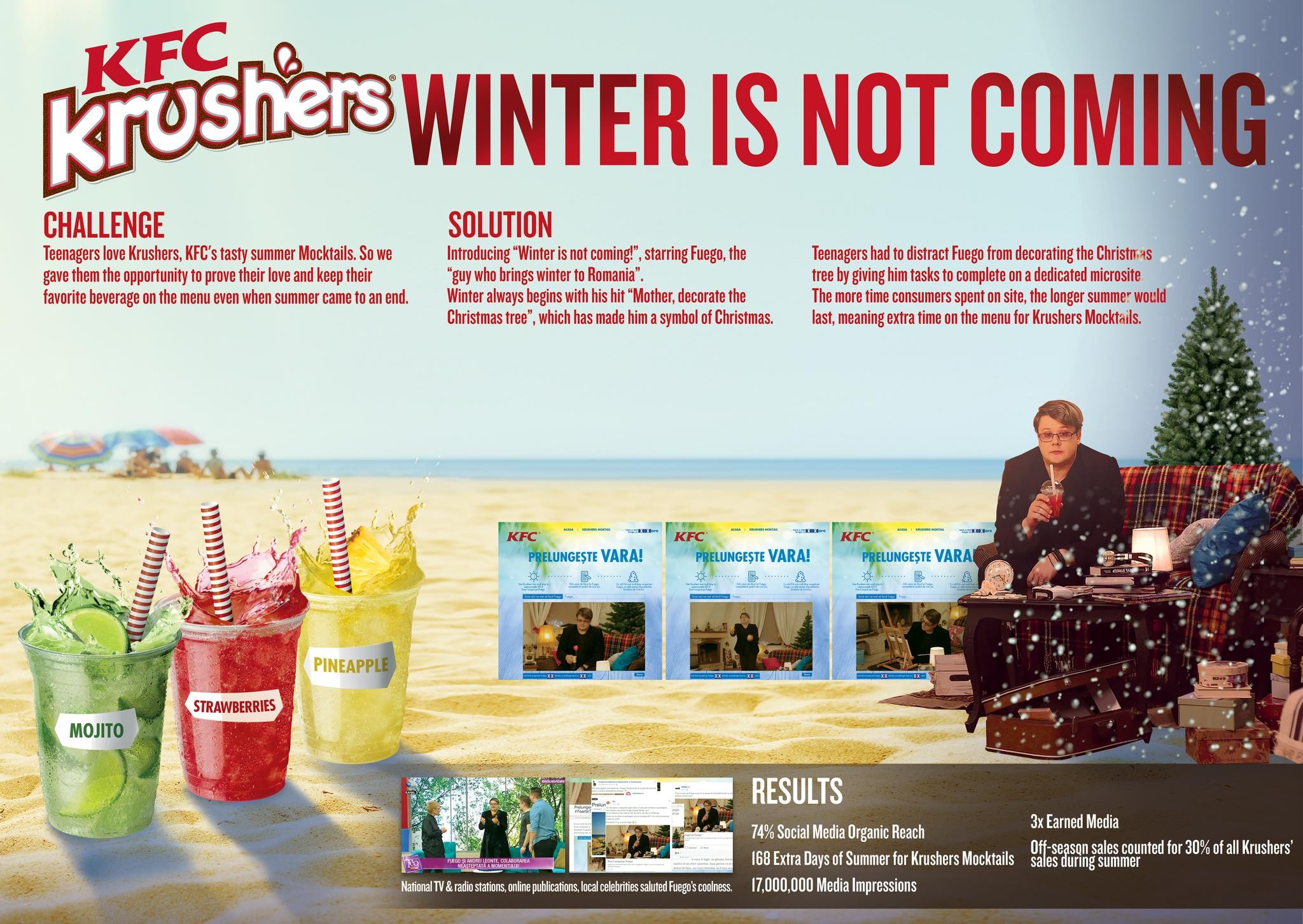 KFC KRUSHERS MOCKTAILS - WINTER IS NOT COMING