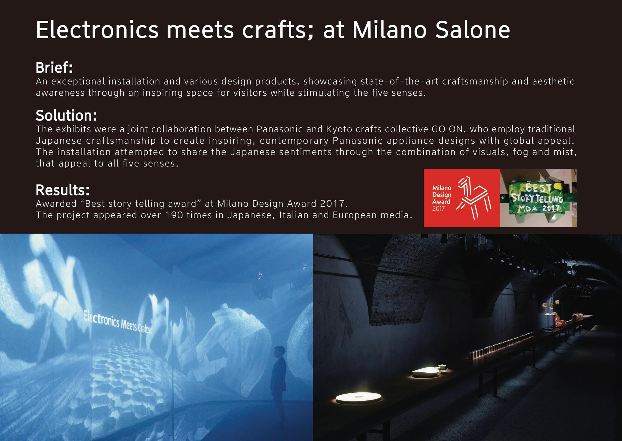 "Electronics meets Crafts;" at Milano Salone 2017