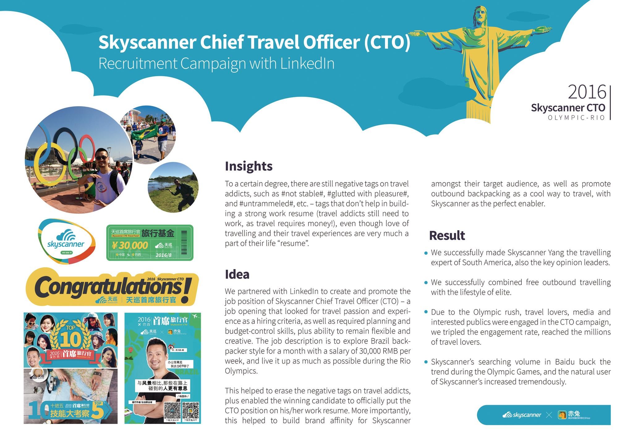 Skyscanner Chief Travel Officer (CTO) Recruitment Campaign with LinkedIn
