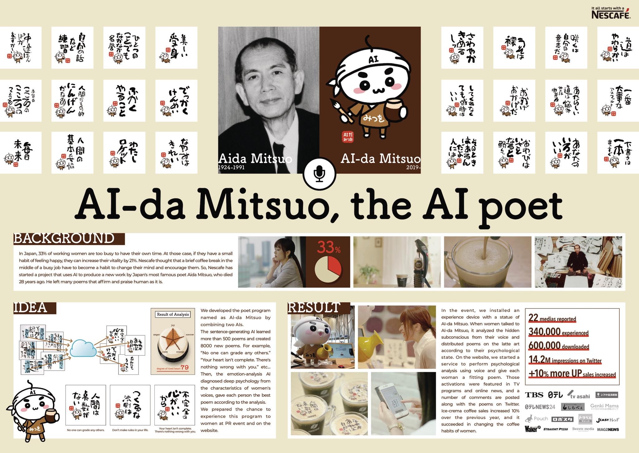 AI-da Mitsuo, the AI poet