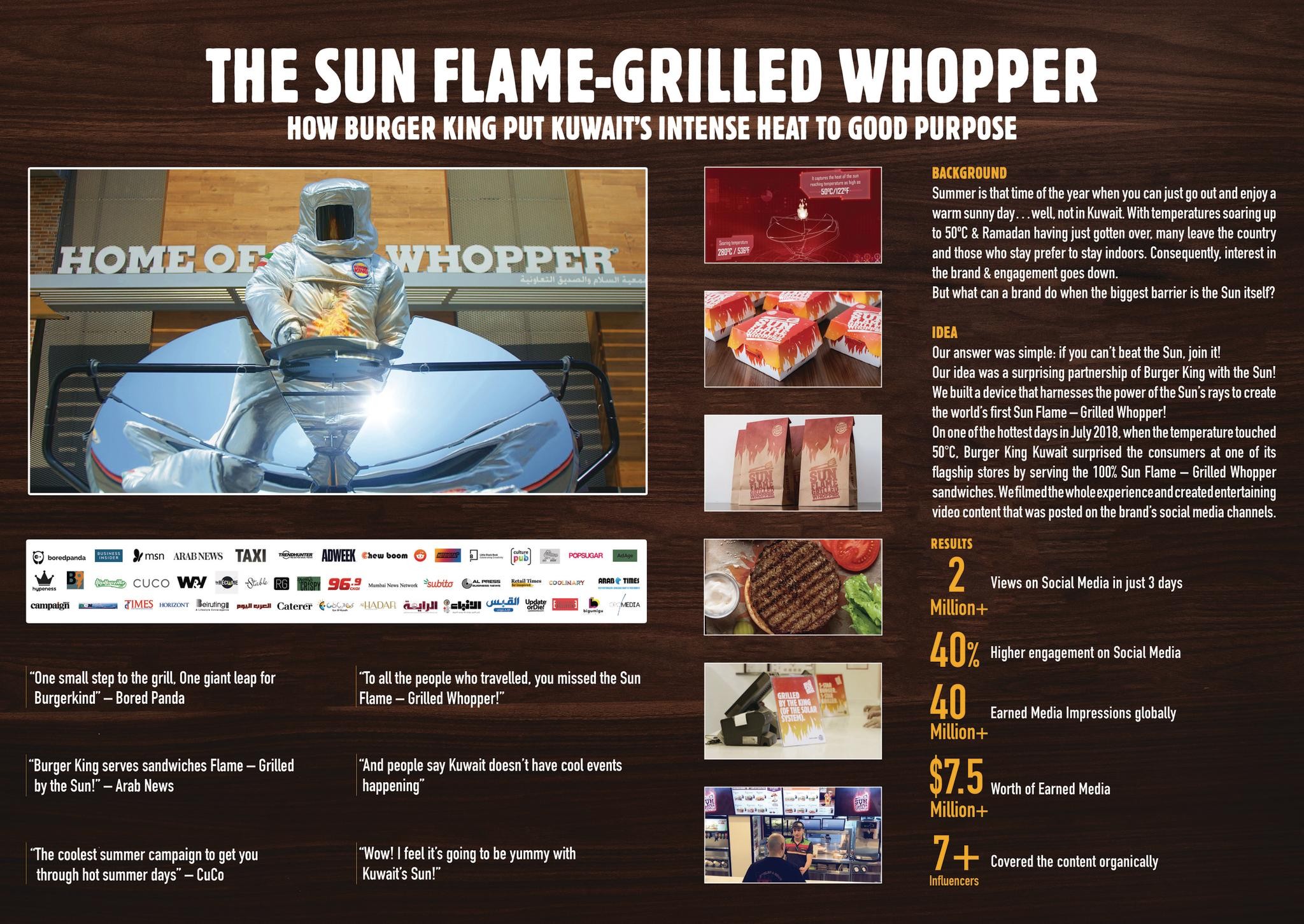 The Sun Flame Grilled Whopper