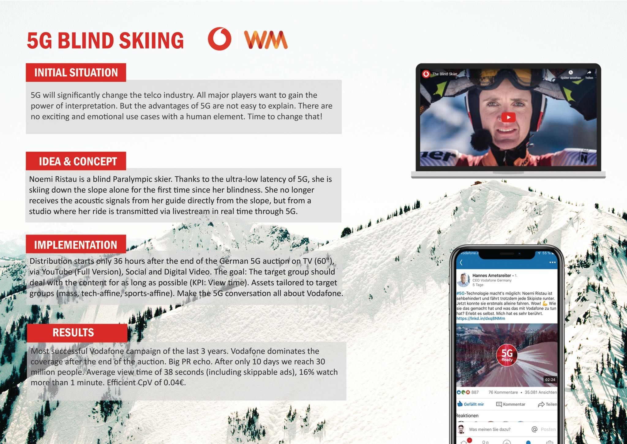 Vodafone 5G Blind Skiing