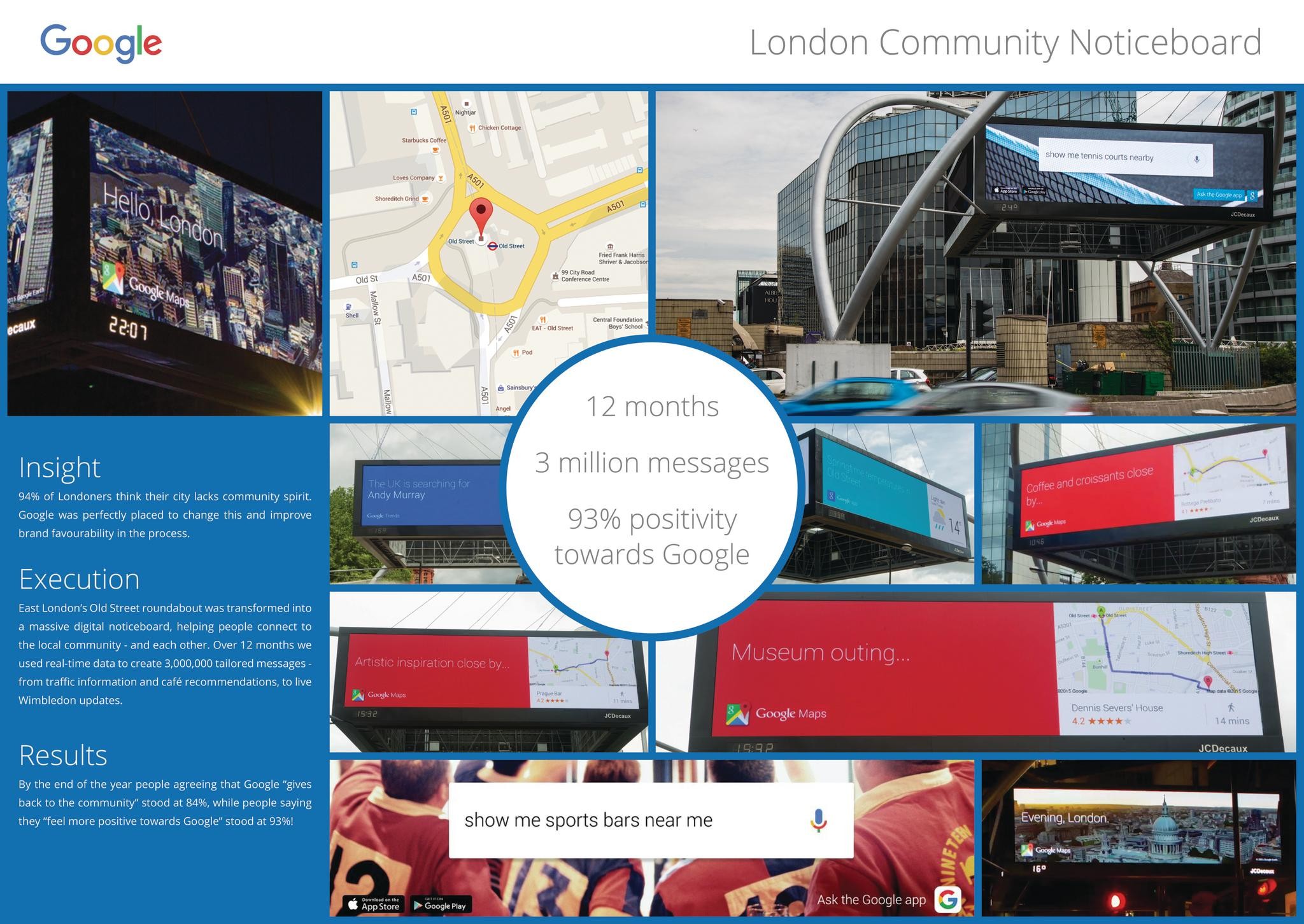 Google London Community Notice Board