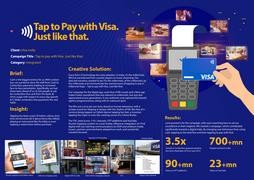Visa- Tap to pay with Visa. Just like that.