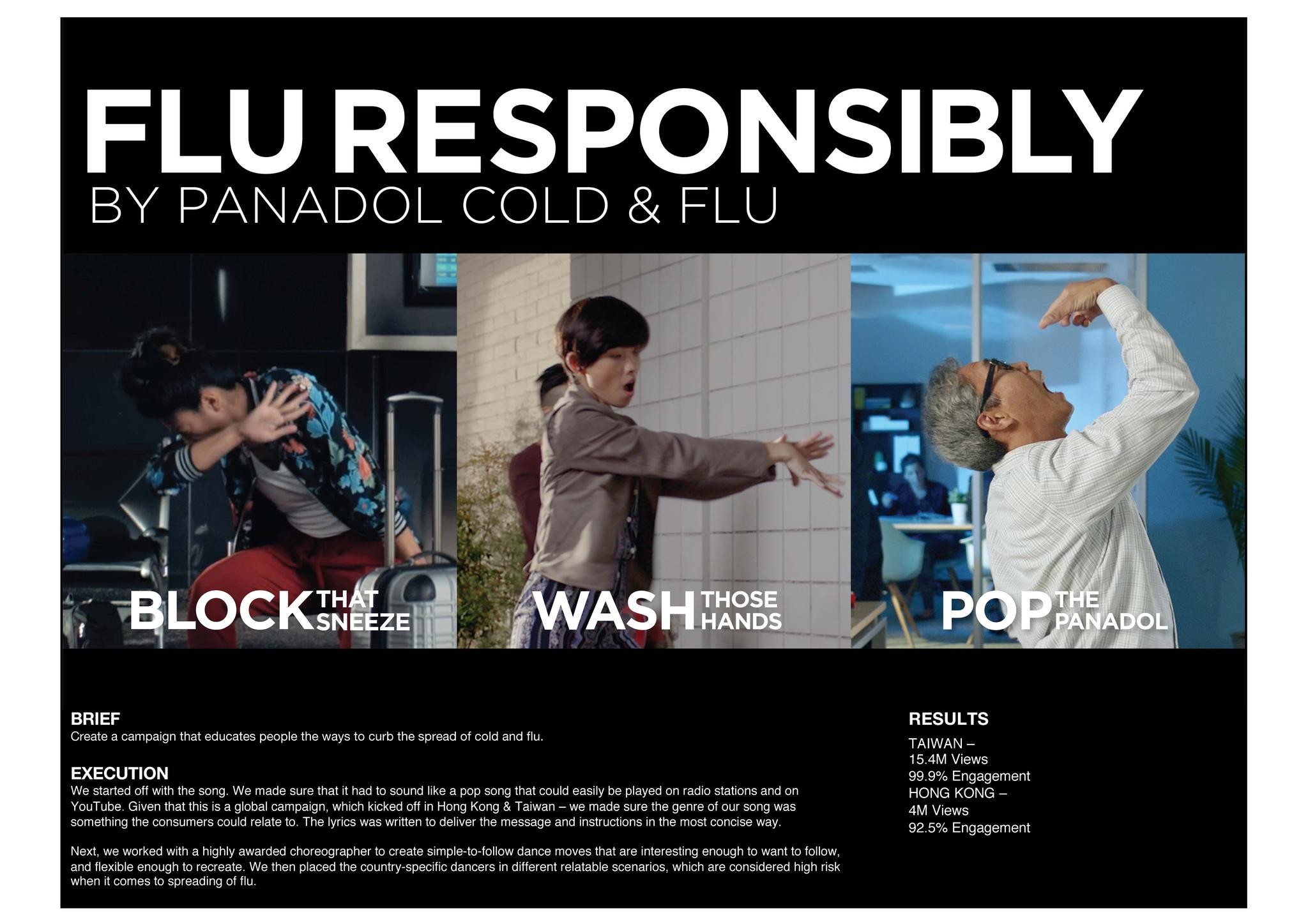 Flu Responsibly: Block, Wash, Pop
