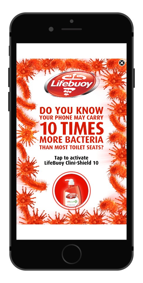 Lifebuoy's Germ-busting, Attention-grabbing Mobile Campaign Delivers High Engagement